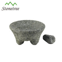 Mortar and pestle with natural granite